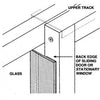 Where to install the Draft Stopper weather stripping on a Patio Door or Window Diagram | Wind Resistance