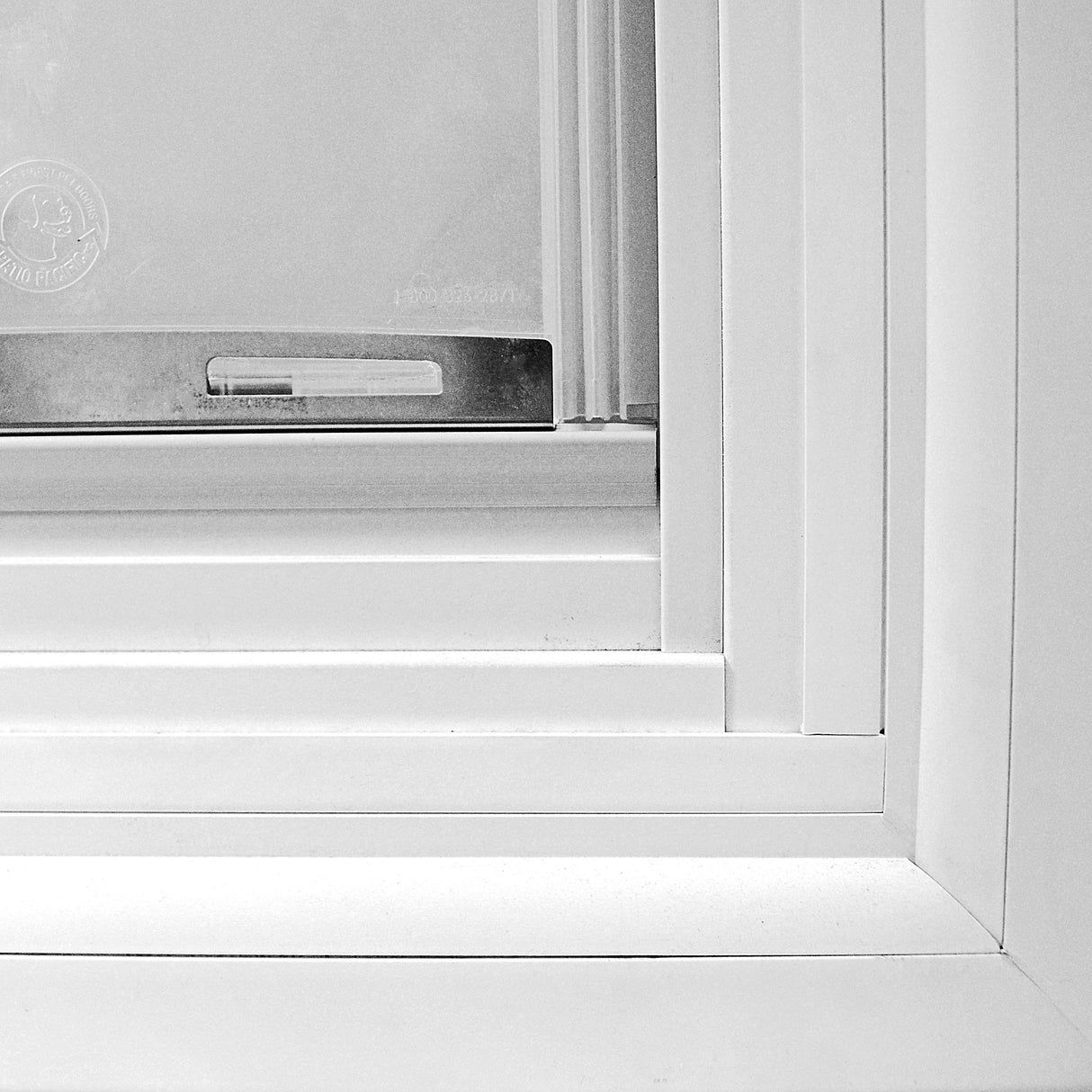 Close-up View of the Step-Over of a Pet Door in the Glass of a Patio Door