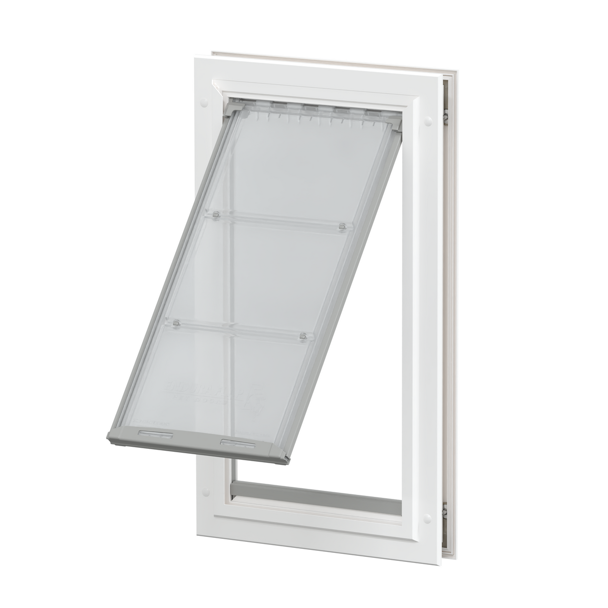 Endura Flap Pet Door White Aluminum Frame for Thin Door Installations