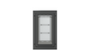 Front view of the black Endura Flap small pet door.