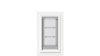 Front view of the white Endura Flap small dog door.