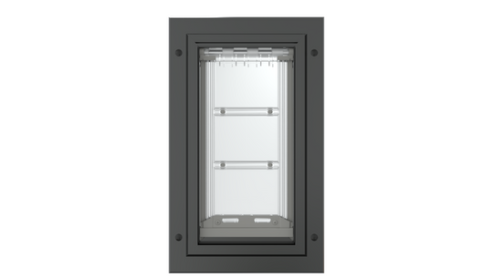 Front view of the black Endura Flap small single flap.