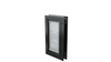 Closed black Endura Flap small single flap, angled.