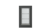 Front view of the black Endura Flap medium pet door.