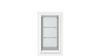 Front view of the white Endura Flap medium door.