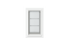 Front view of the white Endura Flap medium dog door.