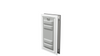 Locked white Endura Flap medium door, angled.