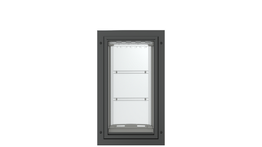 Front view of the black Endura Flap medium single flap.