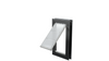 Open black Endura Flap medium single flap, angled.