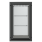 Front view of the black Endura Flap large durable door.