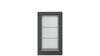 Front view of the black Endura Flap large durable door.