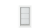 Front view of the white Endura Flap large durable door.