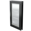 Closed black Endura Flap large single flap, angled.