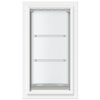 Front view of the white Endura Flap large durable door.