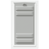 Locked front of the white Endura Flap large doggie door.