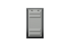 Locked front of the black Endura Flap extra large door.