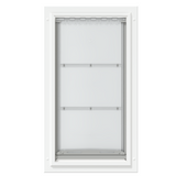 Front view of the white Endura Flap extra large door.