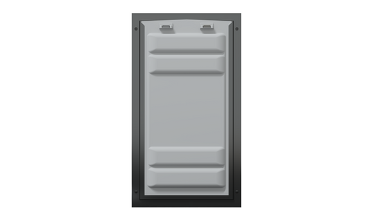 Locked front of black Endura Flap XL single flap.