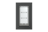 Front view of a black, single flap Endura Flap dog door for wall. Find the best dog doors for your home, like this durable wall dog door.