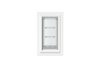 Front view of a white, single flap Endura Flap dog door for wall. Looking for dog doors for walls? Consider this reliable option.