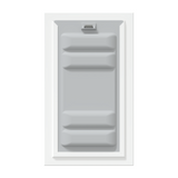 Front view of a white Endura Flap double flap wall mount pet door with the locking cover. This secure doggy door for wall offers enhanced insulation.