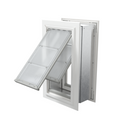 Endura Flap Wall Mount white-frame dog door sized to drop into an existing through-wall installation
