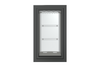 Front view of a black, single flap Endura Flap dog door for wall. This durable wall doggy door is a great option for your pet door.