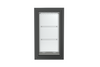 Front view of a black, single flap Endura Flap dog door for wall. This durable wall doggy door is a great option for your pet door.