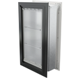 Endura Flap Wall Mount dog door insert in white aluminum finish, full product view