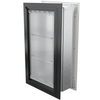 Endura Flap Wall Mount dog door insert in white aluminum finish, full product view