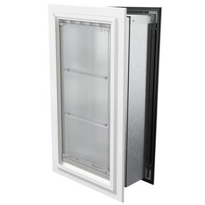 Endura Flap Wall Mount dog door insert sized for small, medium, large, and extra large dogs