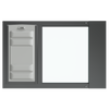 Black Thermo Sash 3e cat door window insert, showcasing the locking cover feature for enhanced security. This window cat door offers both convenience and peace of mind.