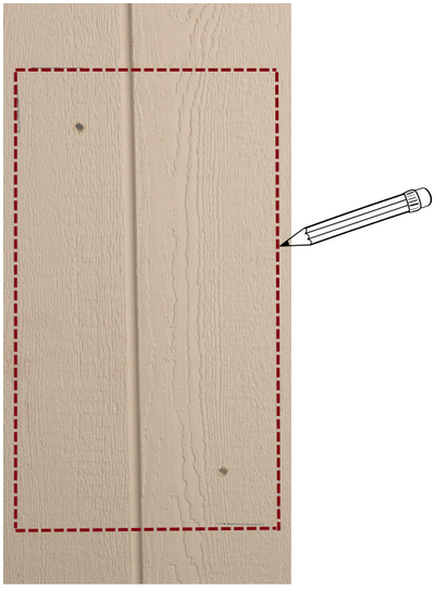 MARK WHERE TO CUT THE OUTER WALL