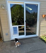 sliding door with dog door