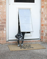 Dog entering through Endura Flap door.