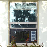 Thermo Sash Small Satin Frame Cat Door in use