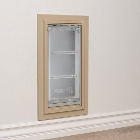 Custom Frame Color Endura Flap E2 Single Flap Pet Door for Thick Walls