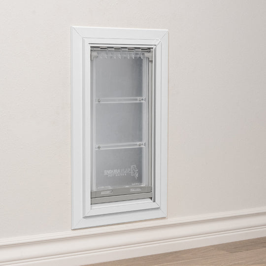 Custom Frame Color Endura Flap E2 Single Flap Pet Door for Thick Walls