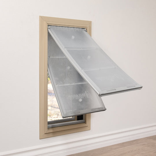 Custom Frame Color Endura Flap E2 Double Flap Pet Door for Thick Walls