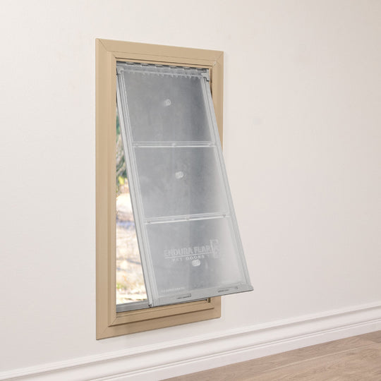 Custom Frame Color Endura Flap E2 Single Flap Pet Door for Thick Walls