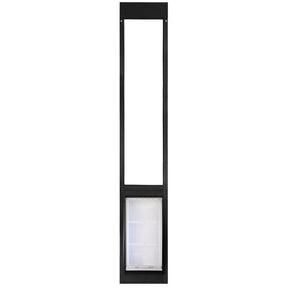 Black-frame Endura Flap Thermo Panel 3e Dual Pane dog door insert panel for sliding glass patio doors