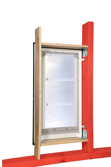 Custom Frame Color Endura Flap E2 Single Flap Pet Door for Thick Walls