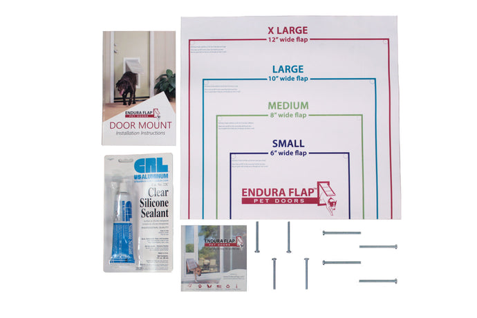 double flap door mount kit comes with four 2 1/4