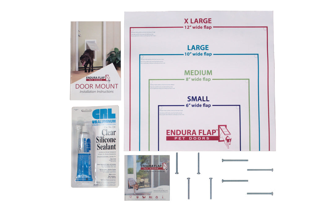 double flap door mount kit comes with four 2 1/4