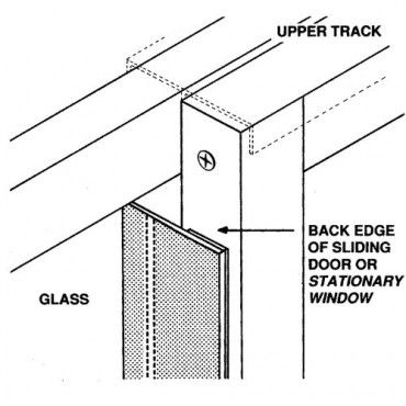 Where to install the Draft Stopper weather stripping on a Patio Door or Window Diagram | Wind Resistance