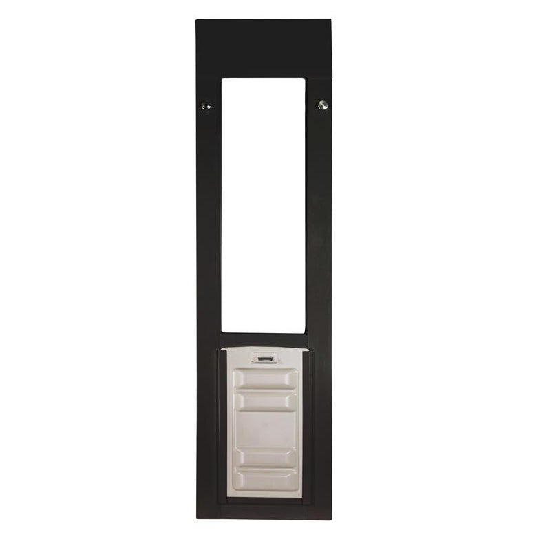 bronze endura sliding window cat door has dual pane glass for better insulation