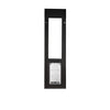 spring loaded horizontal window locks pet door in place to secure your home