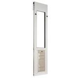 white horizontal window locks into the frame and can be further secured with a pin lock or clamp lock