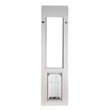 White sliding window cat door insert for aluminum sliding windows