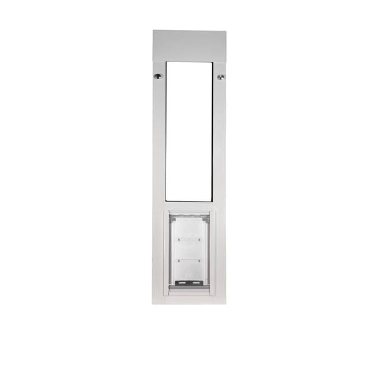 White Endura cat door for aluminum sliding windows